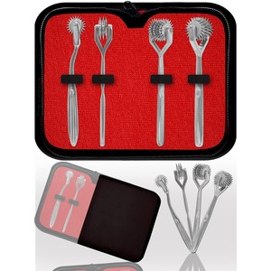 Juego de probadores de nervios sensoriales Wartenberg Neuro Pinwheel, 4 unidades (1, 3, 5, 7 cabezales) |   Herramientas de Diagnóstico de Acero Inoxidable con Diseño de Bandera de EE. UU. y Reino Unido, Garantía de 2 Años - Product Image 6