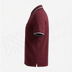 Men Polo <b>Shirts</b> Plus Size Quarter Zip <b>T</b>-<b>Shirt</b> Casual Short Sleeve <b>Collared</b> Tops With Pockets Customized Color Apparel - Product Image 3