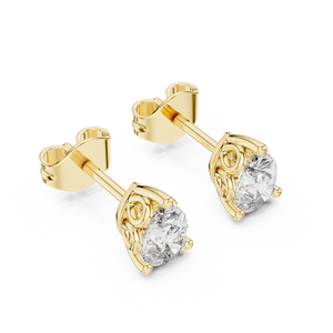 Pendientes con Diamantes Cultivados en Laboratorio de Corte Pera de 0.47CT, Engastados en Oro Amarillo de 18KT, para Mujer, Regalo de Compromiso, Boda, San Valentín, Uso Diario - Product Image 1