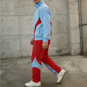 Men's High Quality Custom Logo Windbreaker Tracksuit for Training and Jogging in Winter Custom Nylon Tracksuit - Product Image 5