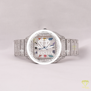 Reloj Exclusivo con Esfera Multicolor y Diamantes Moissanite, con Brillantes Piedras VVS y un Atractivo de Lujo - Product Image 5