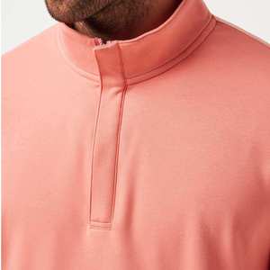 Pulls à fermeture éclair 1/4 pour hommes, doublés polaire, à manches longues, patchwork, pour le printemps et l'automne - Product Image 2