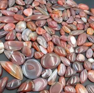 ขายส่งหินอาเกตบอตสวานาธรรมชาติทรงคาโบชองสีน้ำตาลผสมรูปทรงหลากหลายสำหรับทำเครื่องประดับ |   ผู้จัดจำหน่ายอัญมณีจากโรงงานโดยตรง - Product Image 4