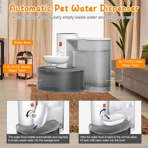 Distributore d'Acqua Automatico Intelligente per Cani e Gatti 3L/101OZ Ricaricabile Senza Fili con 3 Livelli di Auto-Ricarica per Piccoli Animali - Product Image 6