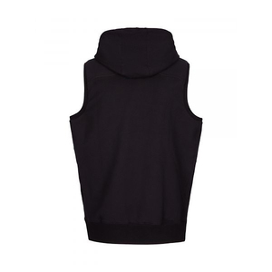 เสื้อสเวตเตอร์มีฮู้ดแขนกุดสำหรับผู้ชาย สีพื้น มีกระเป๋า ผ้าเฟรนช์เทอร์รี่ สวมใส่สบาย ทรงปกติ เหมาะสำหรับฤดูใบไม้ร่วง สีดำ - Product Image 5