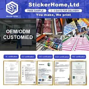 Étiquettes autocollantes en PVC imperméables personnalisées avec estampage doré - Autocollants de logo durables et autocollants pour emballages industriels - Product Image 6