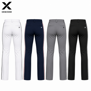 Pantalon de softball unisexe X Sports City en polyester, à bas ouvert, anti-humidité, couleur unie, avec bande latérale et logo arrière, pour adulte, toutes saisons - Product Image 2