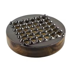 Cendrier à cigarettes Golden Top à 3 fentes pour bureau, salon, table, avec récipient en métal pour cendres - Product Image 4