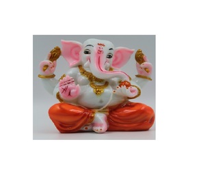 Murti Ganpati en résine écologique fait main de haute qualité, design religieux moderne, pour célébrations festives et décoration intérieure, prix de gros, fournisseur indien - Product Image 1