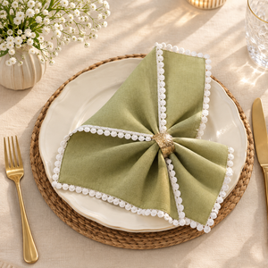 Nouvelles serviettes carrées en lin pur 100% teintes unies, faites à la main, couleur sauge moutarde, pour la maison, les fêtes, les mariages, les événements, la décoration de ferme et les demoiselles d'honneur. - Product Image 1