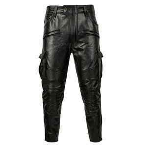 Crea tus propios pantalones de cuero para hombre con un diseño elegante y ajustado, perfectos para el uso en invierno, moda casual y conducción de motocicleta, cómodos. - Product Image 4