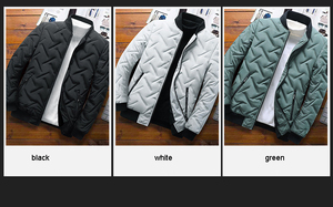 SANGLASPORTS Herren Outdoor Winter Lange Gewebte Gefärbte Gesteppte Pufferjacke Lässiger Stehkragen Umweltfreundlicher Reißverschluss mit Kapuze - Product Image 3