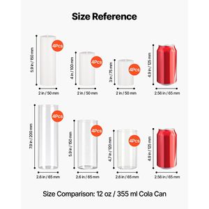 Ensemble de 24 bougies cylindriques en verre transparent, grands chandeliers pour décorations de table de mariage, centres de table - Product Image 6