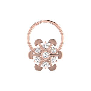 Piercing de nez en diamant naturel Ajretail 0,064 carat avec couleur HI et clarté VS-SI, bijoux fins - Product Image 2