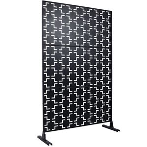 76\" H by 48\" W Indoor/Outdoor Freestanding Metal Privacy <b>Screen</b> <b>Decorative</b> Divider for Deck Balcony for Privacy Outdoor Living - Product Image 5