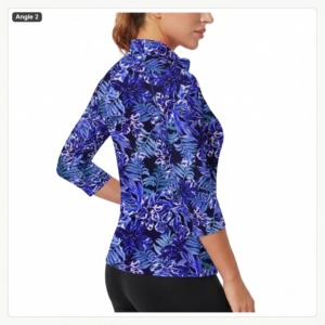 Camiseta de Golf Personalizada para Mujer, Ligera, de Secado Rápido, con Cuello Polo, Sin Mangas, con Cierre, Transpirable, Tejida, Deportiva, que Absorbe la Humedad - Product Image 3
