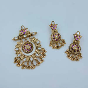 ชุดเครื่องประดับแฟชั่น JeweleMarket จี้หินโปตาและมุกสุดหรู 10575685PGR - Product Image 1