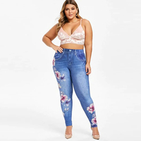Jean en denim vintage pour femme, coupe droite large, taille haute, déchiré et ajouré, modèle le plus vendu