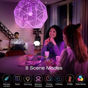 Lampadina LED RGBW Dimmerabile E26 da 820LM con 120 Colori, Telecomando e Timer, 10W 120V, Base a Vite, Garanzia di 10 Anni - Product Image 3