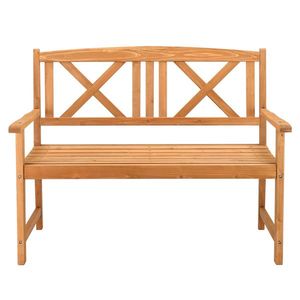 Panca in Legno Contemporanea 117x61x90cm Colore Burlywood per Hotel, Centro Commerciale, Parco, Soggiorno - Product Image 2