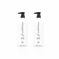 Bouteille Distributrice de Lotion, Shampooing et Gel Douche en PEHD Noir Mat de 1000 ml avec Pompe, Contenant Cylindrique Grande Capacité Rechargeable pour Maison et Salon