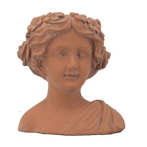 9x5.5x9.5 marrone testa busto fioriera stile greco in cemento ornamento da giardino per interni ed esterni decorazioni per la casa - Product Image 2
