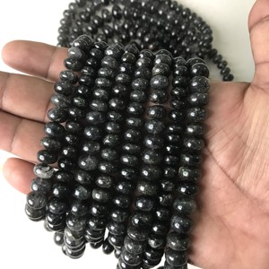 ลูกปัดรูไทล์สีดำเกรด AAA แท้ 100% รับรองโดย IGI ขนาด 6 มม.-14 มม. หินไฟ Vivaaz Gems Jaipur สำหรับทำเครื่องประดับ - Product Image 2