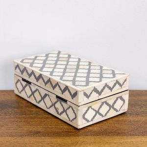 Boîte à mouchoirs en os incrusté - Product Image 1