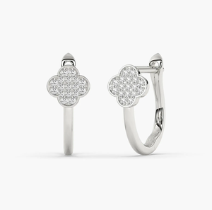 Boucles d'oreilles clous de luxe plaquées or 14 carats, diamants de laboratoire taille brillant rond vintage, pour bijoux de mariage féminins - Product Image 3