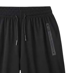 Shorts de sport noirs à fermeture éclair pour hommes, séchage rapide, entraînement, course à pied, vêtements de sport, logo personnalisé, prix d'usine - Product Image 6
