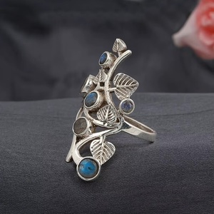Handmade Natural Labradorite <b>Ring</b> 925 Sterling <b>Silver</b> Bold <b>Chunky</b> Gemstone <b>Ring</b> Designer Fine Jewelry Wholesale - Product Image 5