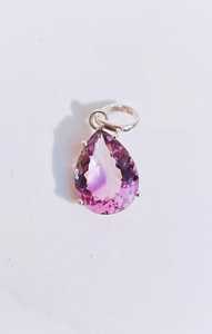 NIKHIL GEMS Collier Pendentif Poire Vintage en Argent Sterling 925 avec Améthyste Goutte d'eau, Pierre Précieuse Naturelle Violette, Certifié par un tiers - Product Image 2