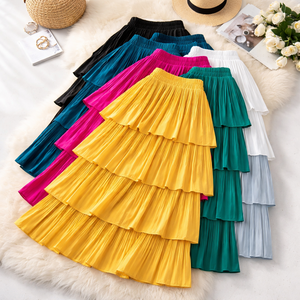 กระโปรงทรงดินสอผ้าฝ้ายระบายอากาศพิมพ์ลายชีฟองสำหรับผู้หญิง  รับผลิตตามแบบ OEM/ODM ขายส่ง พร้อมปักโลโก้ได้ - Product Image 1