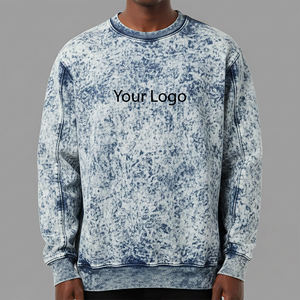 Sweat-shirt en molleton tie-dye à col rond pour homme, coupe classique, manches longues, tricoté, décontracté, pull-over, pour l'hiver et l'automne, à prix abordable - Product Image 1