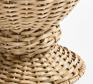 Handmade Pedestal Rattan <b>Vase</b> – Decorative <b>Wicker</b> Flower <b>Vase</b> for Boho Home Decor - Product Image 3
