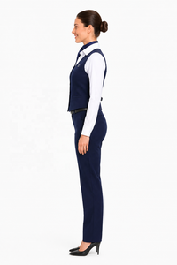 Fabricant d'uniformes de compagnies aériennes sur mesure |   Fournisseur d'uniformes pour l'équipage des compagnies aériennes |   Usine d'uniformes de compagnies aériennes OEM ODM |   Veste et pantalon - Product Image 3