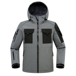 Winter Windproof Thermal Softshell Jacket for <b>Men</b> with Sheep Fur Trim Lightweight Hiking Trekking Outdoor Sport <b>Raincoat</b> - Product Image 5