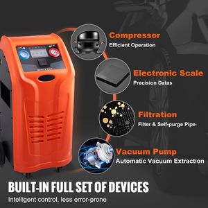 Kit Macchina di Recupero AC Completamente Automatica con Bilancia Elettronica Integrata e Compressore per Refrigeranti R134A+R1234YF, Strumento per Riparazione Auto - Product Image 2