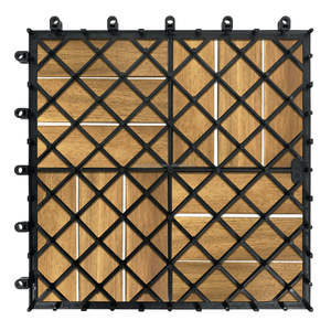 Azulejos de cubierta de madera de acacia de fácil instalación, suelo de patio exterior entrelazado - Product Image 3