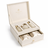 Boîte de rangement pour bijoux écologique haut de gamme réutilisable à double tiroir rigide avec doublure en éponge, finition mate, logo personnalisé UV