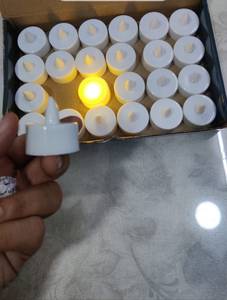 Bougies LED sans flamme à piles, blanc chaud, jaune scintillant, pour Diya, Diwali, mariage, fête, décoration de vacances, lot en vrac - Product Image 5