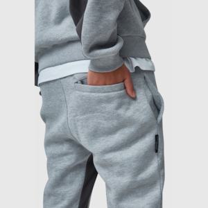 กางเกงวอร์มผ้าฟลีซเอวสูงสำหรับผู้ชายกางเกงลำลองสไตล์ฮิปฮอปสไตล์ฮิปฮอปสไตล์สตรีทแบบซ้อนกันโลโก้3D ตามสั่ง - Product Image 4