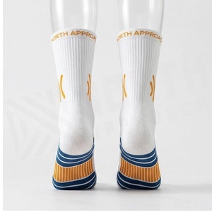 NORTH APPROACH Crew <b>Socks</b> White Blue Orange Breathable Running <b>Socks</b> for Adults Summer Season - Product Image 2