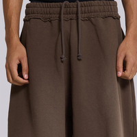 Pantalon de jogging ample et chaud pour homme, en molleton épais, coupe large, avec cordon de serrage, 100 % coton, imperméable, collection automne-hiver
