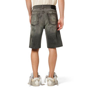 กางเกงยีนส์ขาสั้นผู้ชายสไตล์วินเทจลำลองทรงหลวมแฟชั่นฤดูร้อนผ้าฝ้ายสำหรับผู้ชาย - Product Image 2