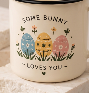 High Quality Custom Branding Enamel Coffee <b>Mug</b> Spring Celebration Series Iron Metal Cup Featuring Easter Egg Motif - Product Image 5