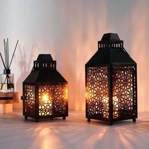 Lámpara Marroquí Verde Oscuro, Duradera y Ecológica, con Patrón Tallado a Mano, Ideal para Decoración del Hogar, Bodas y Jardines - Product Image 3