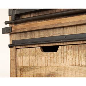 Vandana Amber Line ndustrial metal and wood <b>sideboard</b> with 2m sliding doors Character - Product Image 4