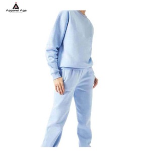 Sweat-shirt classique à col rond en molleton de coton doux, avec patch brodé personnalisé OEM, pour femmes - Product Image 5