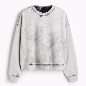 เสื้อสเวตเชิ้ตผู้ชายแบบย้อมสีสไตล์หรูหรา ผ้าฝ้าย 100% ทรงหลวม สวมใส่ง่าย เสื้อผ้าแบรนด์สั่งทำ เสื้อสตรีทแวร์คุณภาพสูงสำหรับผู้ชาย - Product Image 3